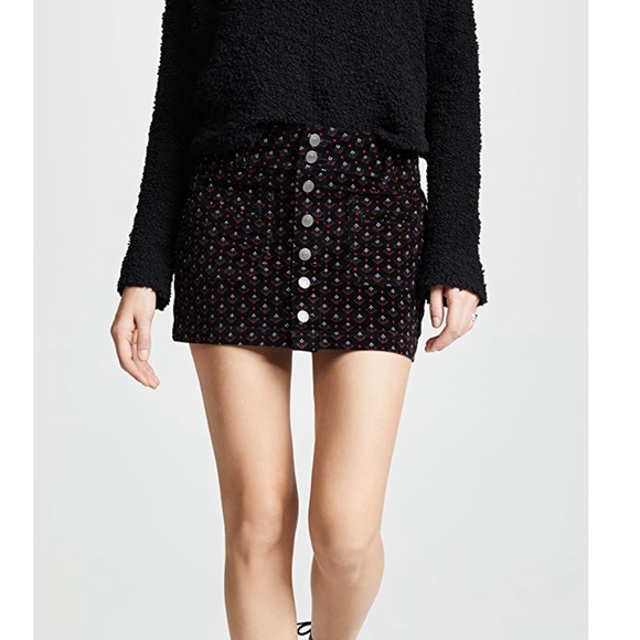 FREE PEOPLE Joanie Printed Cord Skirt - Picture 5 of 10